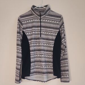 Kerrits Quarter Zip Herringbone Sweater. L